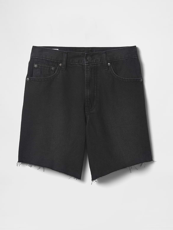 8" Mid Rise '90s Loose Denim Bermuda Shorts