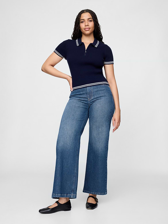 Extra High Rise Stride Wide-Leg Jeans