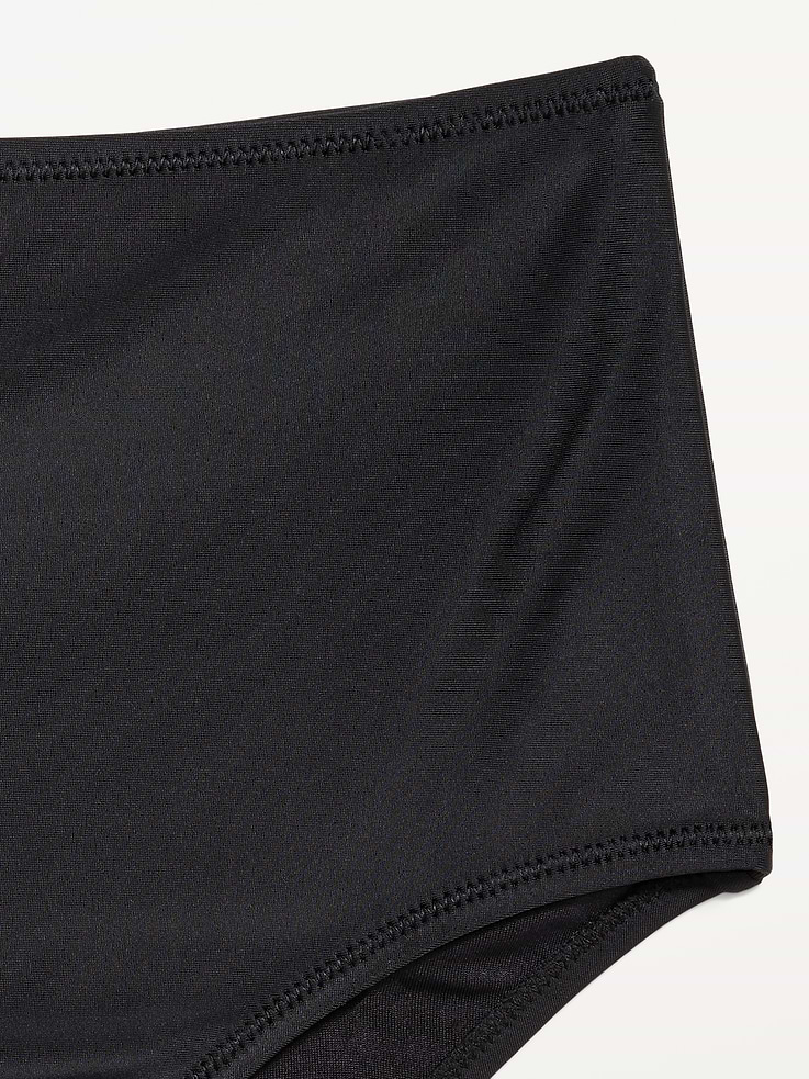 Image 3 of 8, Matte High-Waisted Bikini Swim Bottoms