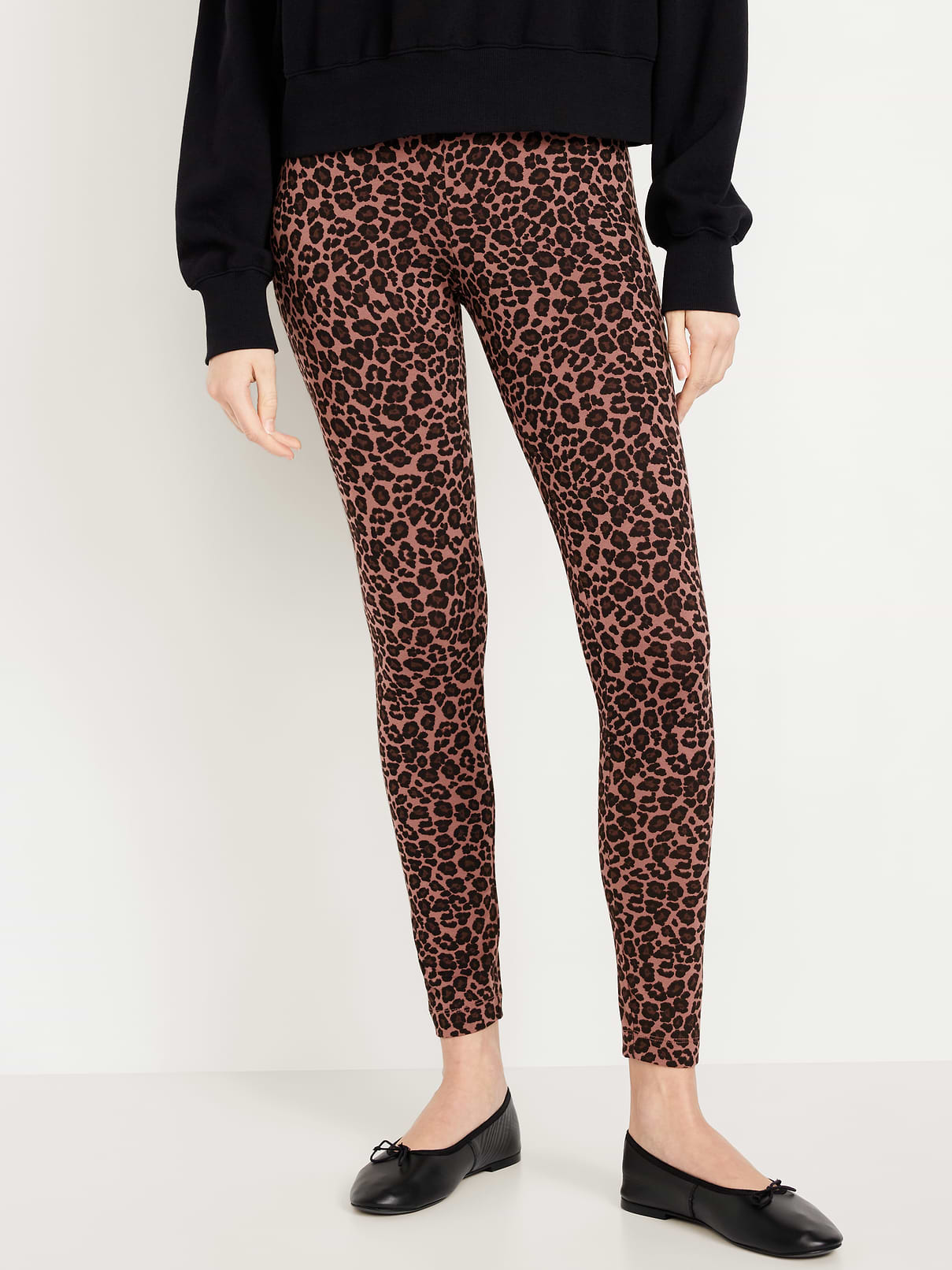 Image number 1 showing, High-Waisted Jersey Fashion Layering Leggings