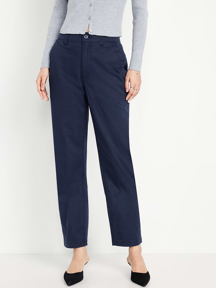 Image 2 de 9, Pantalon chino authentique à taille haute