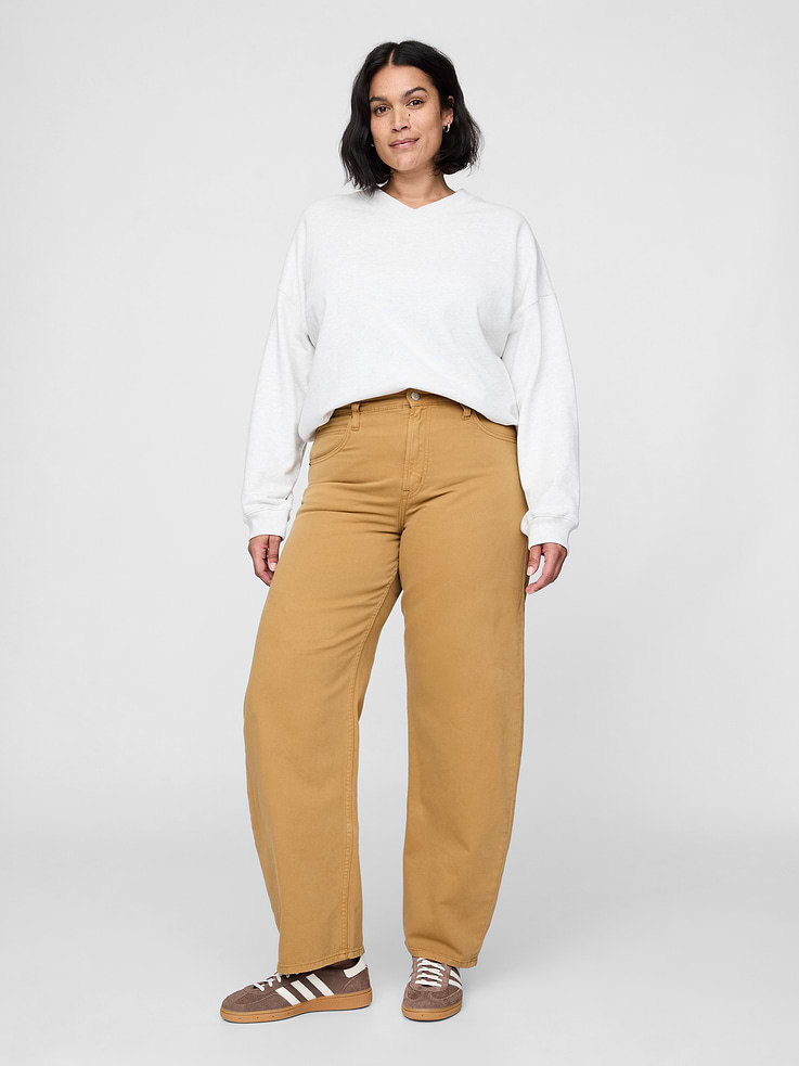 Image number 5 showing, High Rise Barrel Jeans