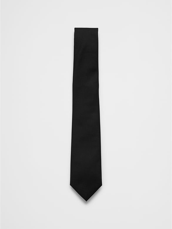 Black Super Micro Square Textured Tie
