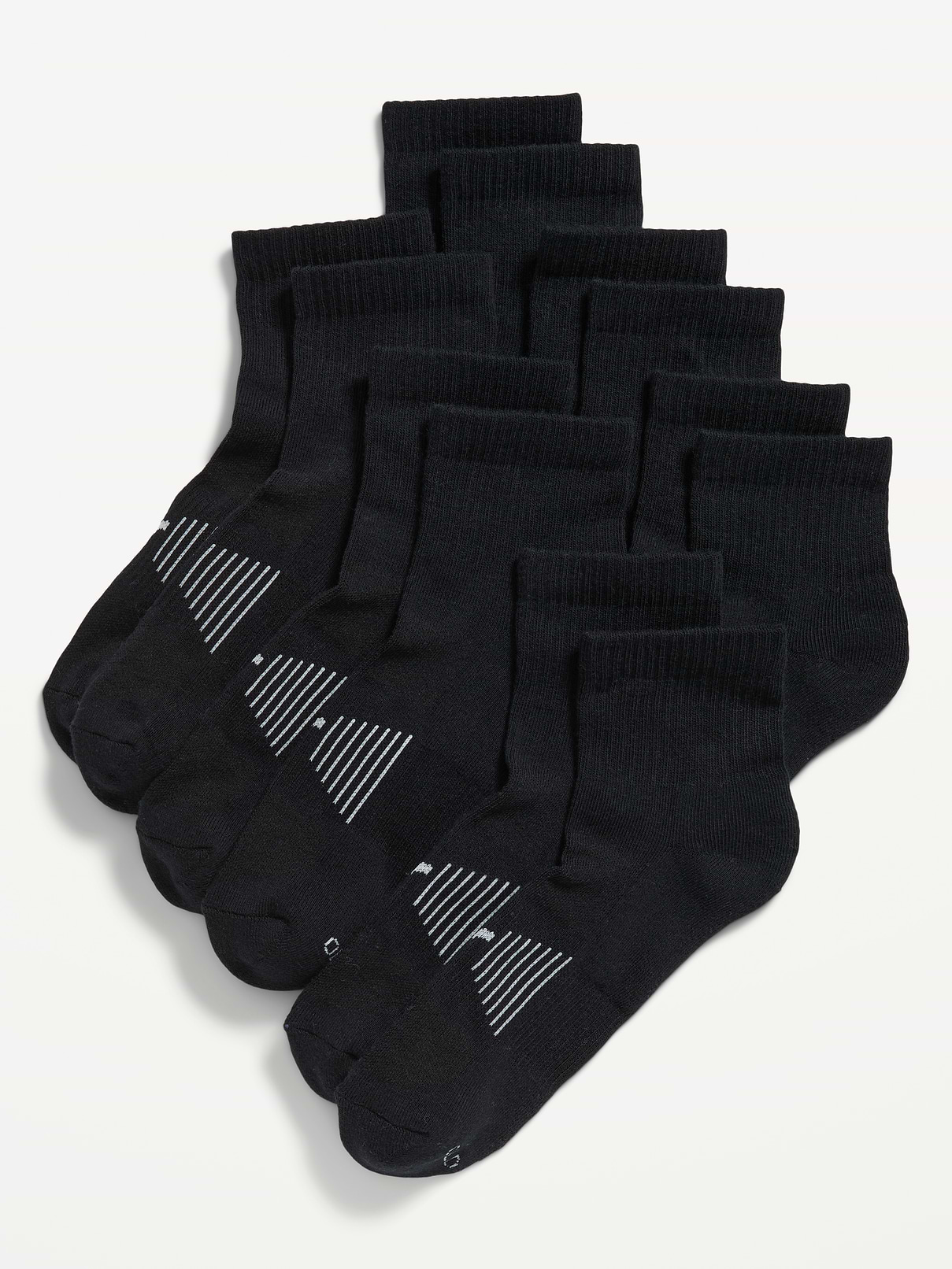 Image number 1 showing, 6-Pack Athletic Quarter Crew Socks for Men
