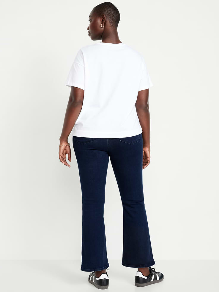 Image number 6 showing, High-Waisted Weekender Pull-On Crop Flare Jeans