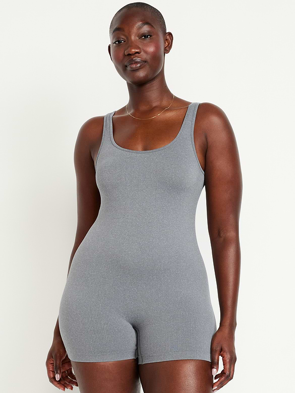 Seamless Ribbed Short Bodysuit