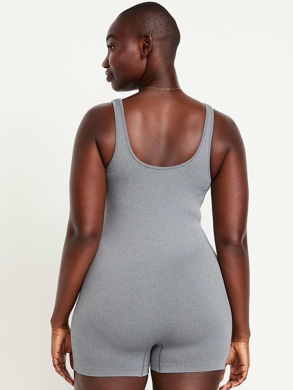 Seamless Ribbed Short Bodysuit