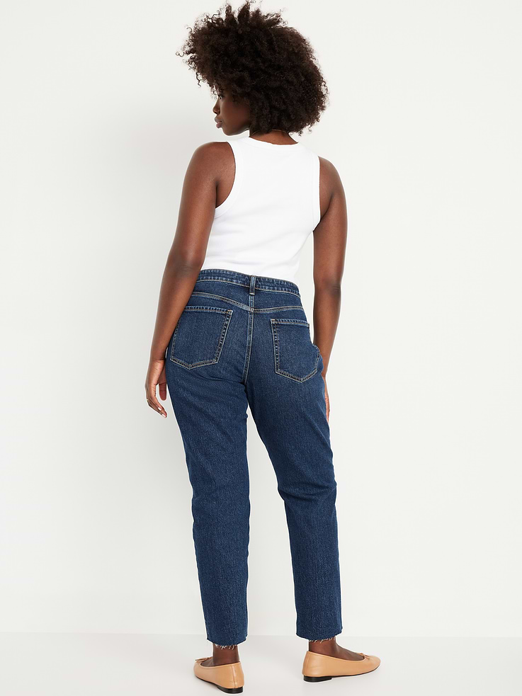 Image number 6 showing, Curvy High-Waisted OG Straight Button-Fly Ankle Jeans
