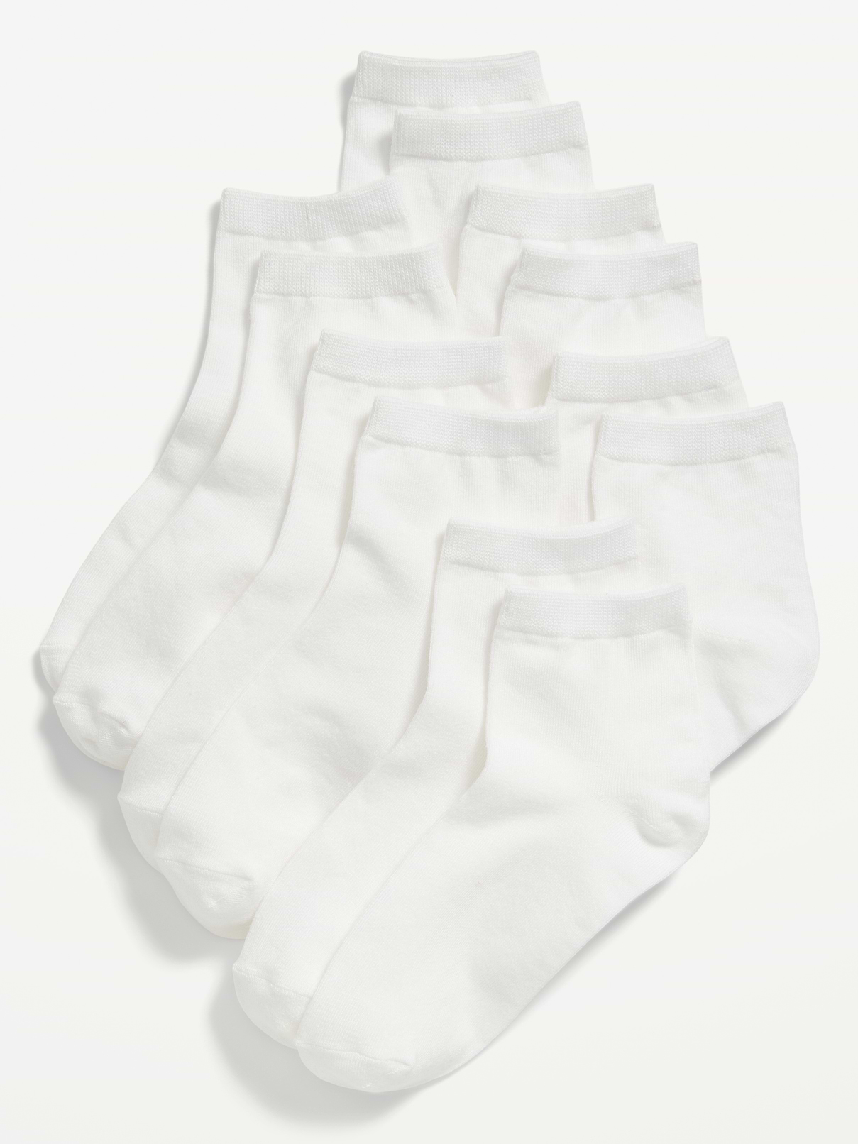 Image number 1 showing, Quarter-Crew Socks 6-Pack for Girls