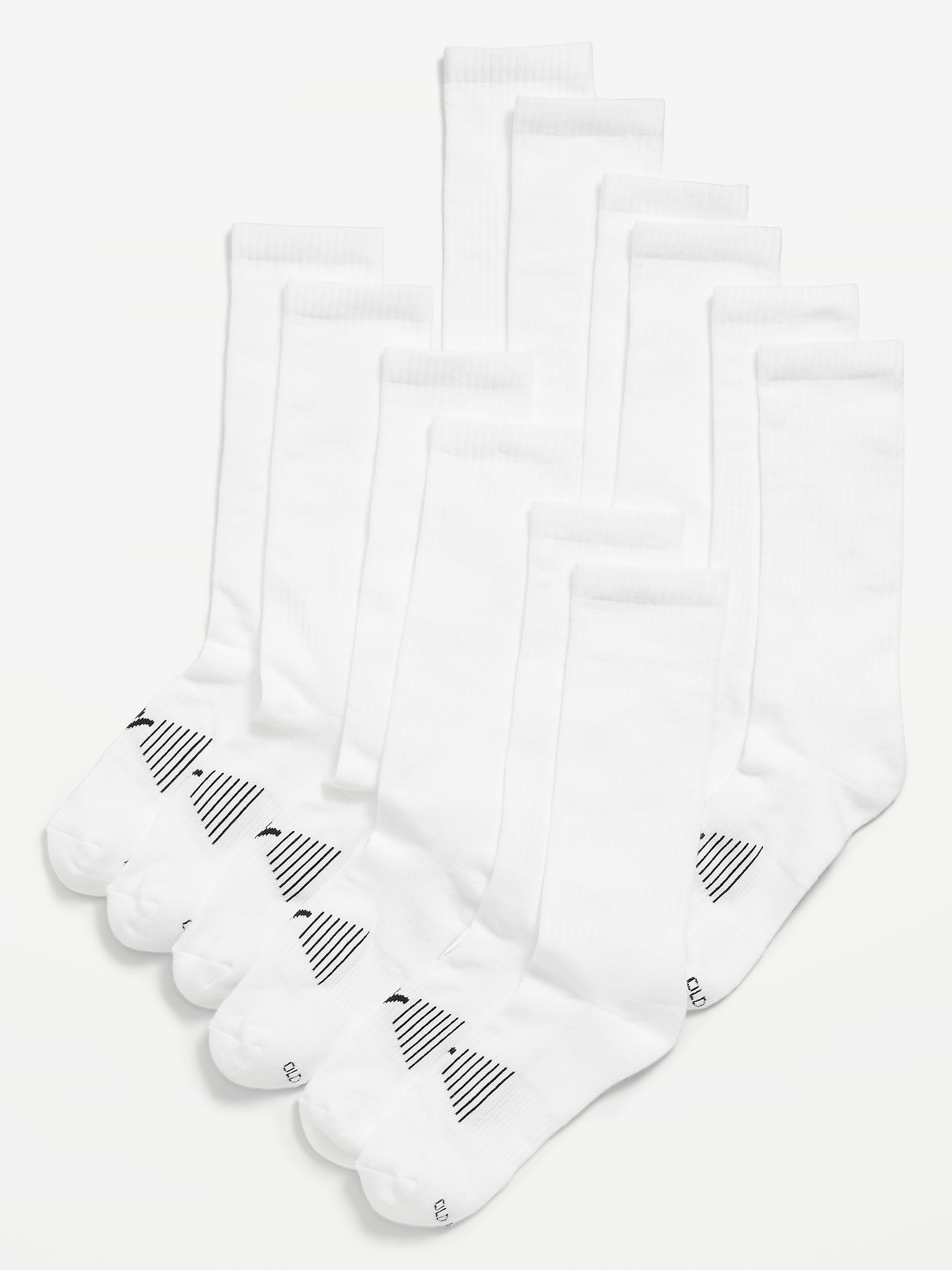 Image number 1 showing, 6-Pack Athletic Crew Socks for Men