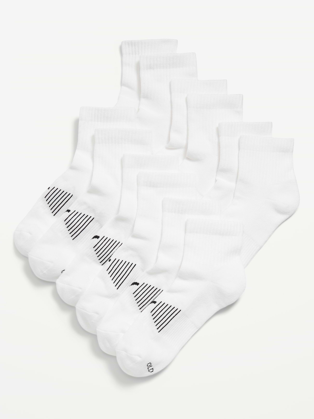 Image number 1 showing, 6-Pack Athletic Quarter Crew Socks for Men