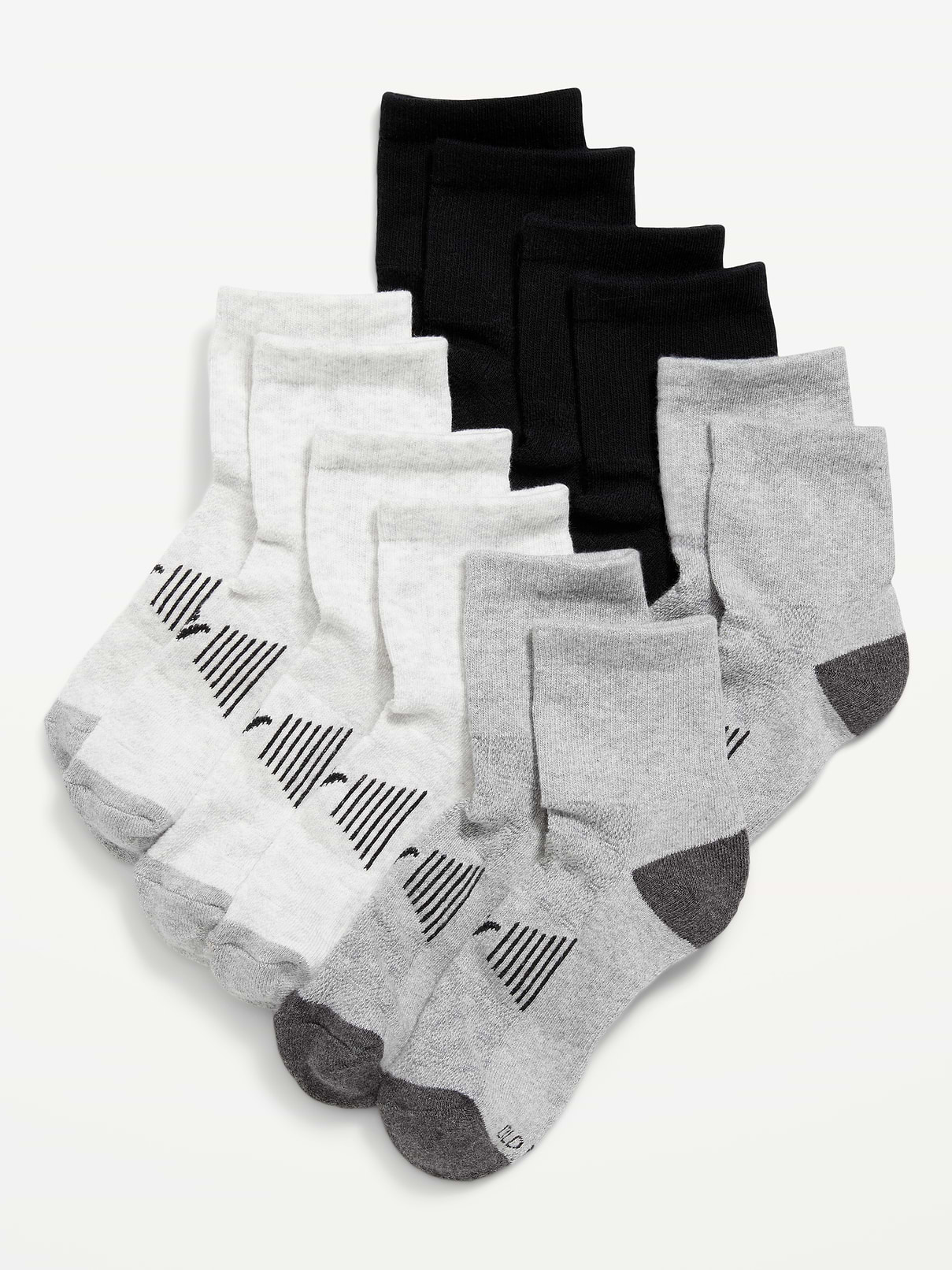 Image number 1 showing, Gender-Neutral Quarter Crew Go-Dry Socks 6-Pack for Kids