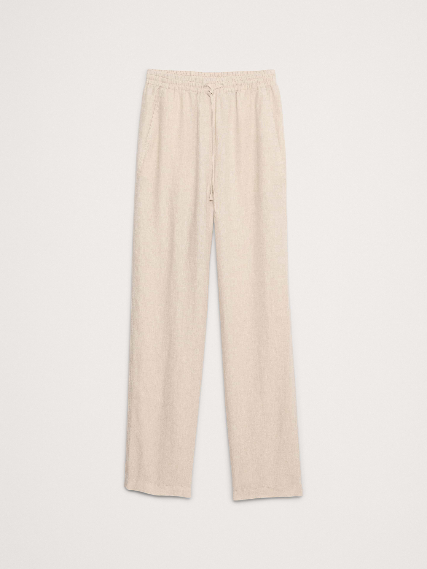 Image 4 of 4, Linen Pull-On Ankle Pant