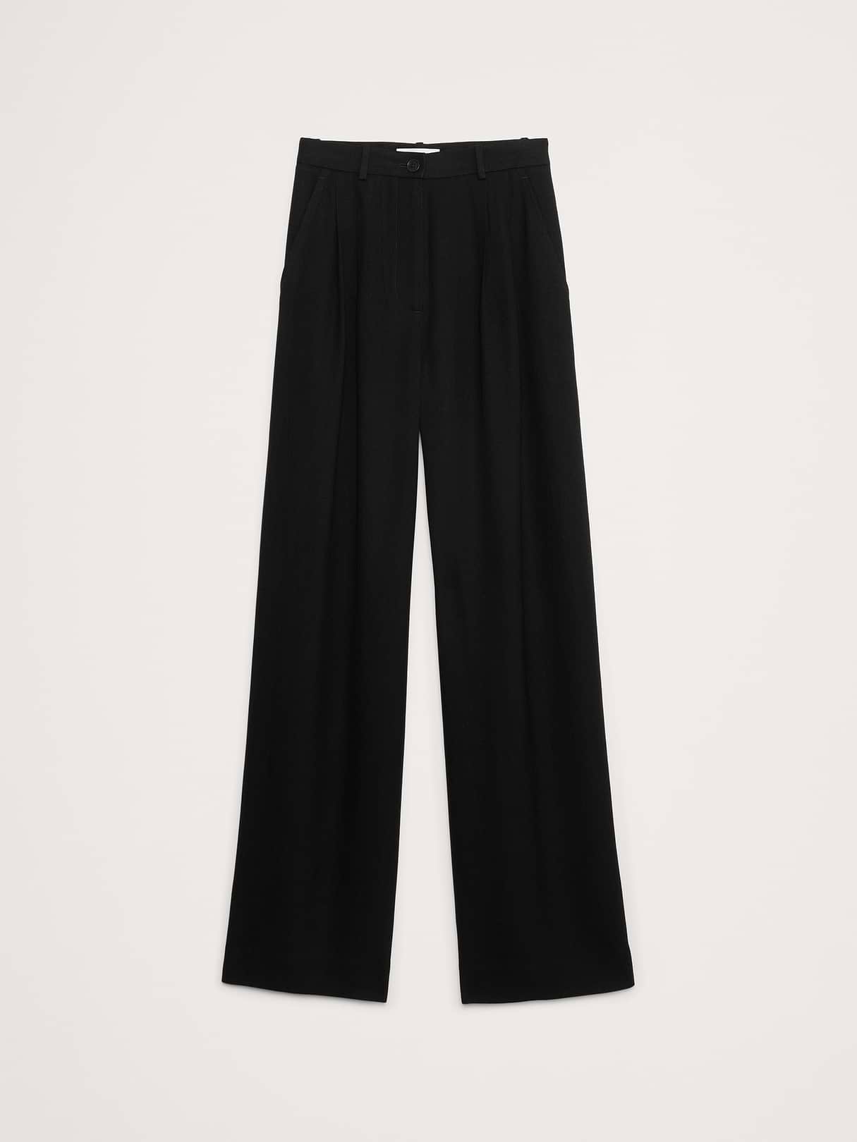 The Soho Wide-Leg Pant in Drapey Twill | Banana Republic