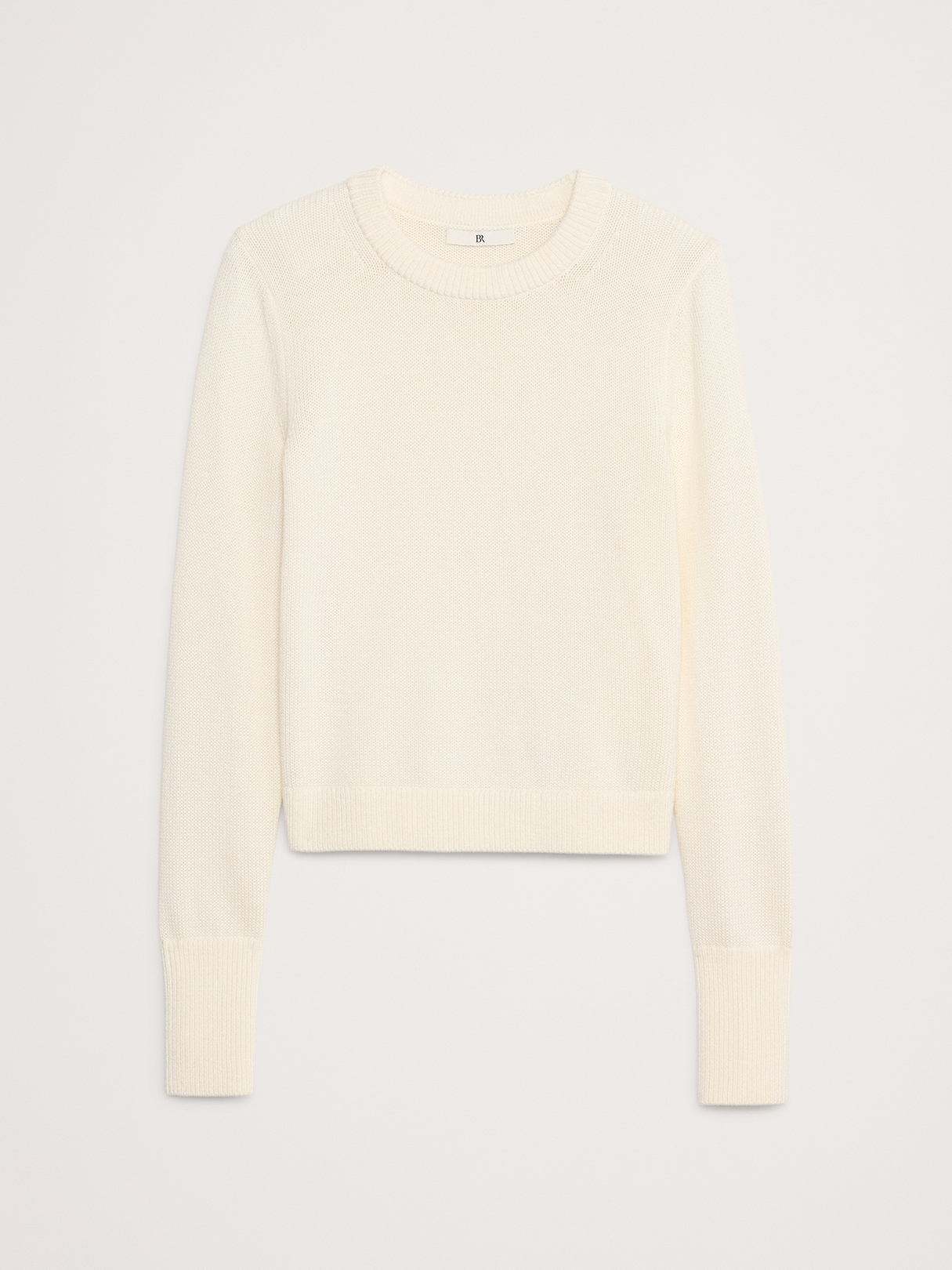 Larkspur Cotton-Silk Shrunken Sweater | Banana Republic