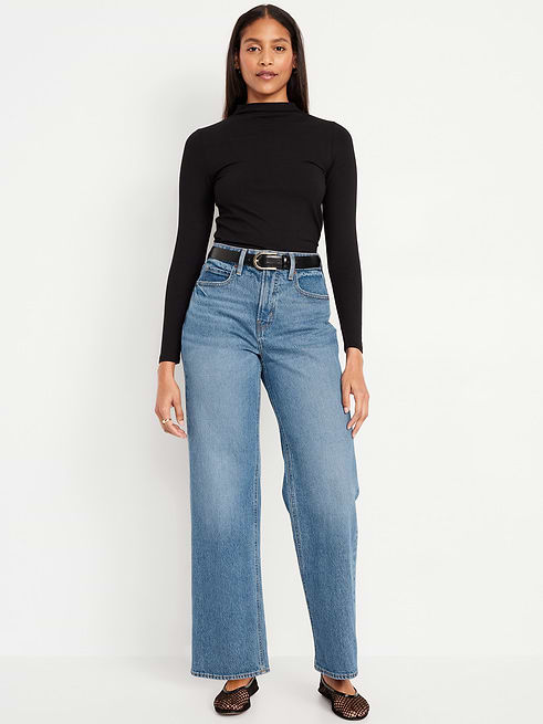 Curvy Curvy Extra High-Waisted Wide-Leg Jeans on clearance at Old Navy — 50% off