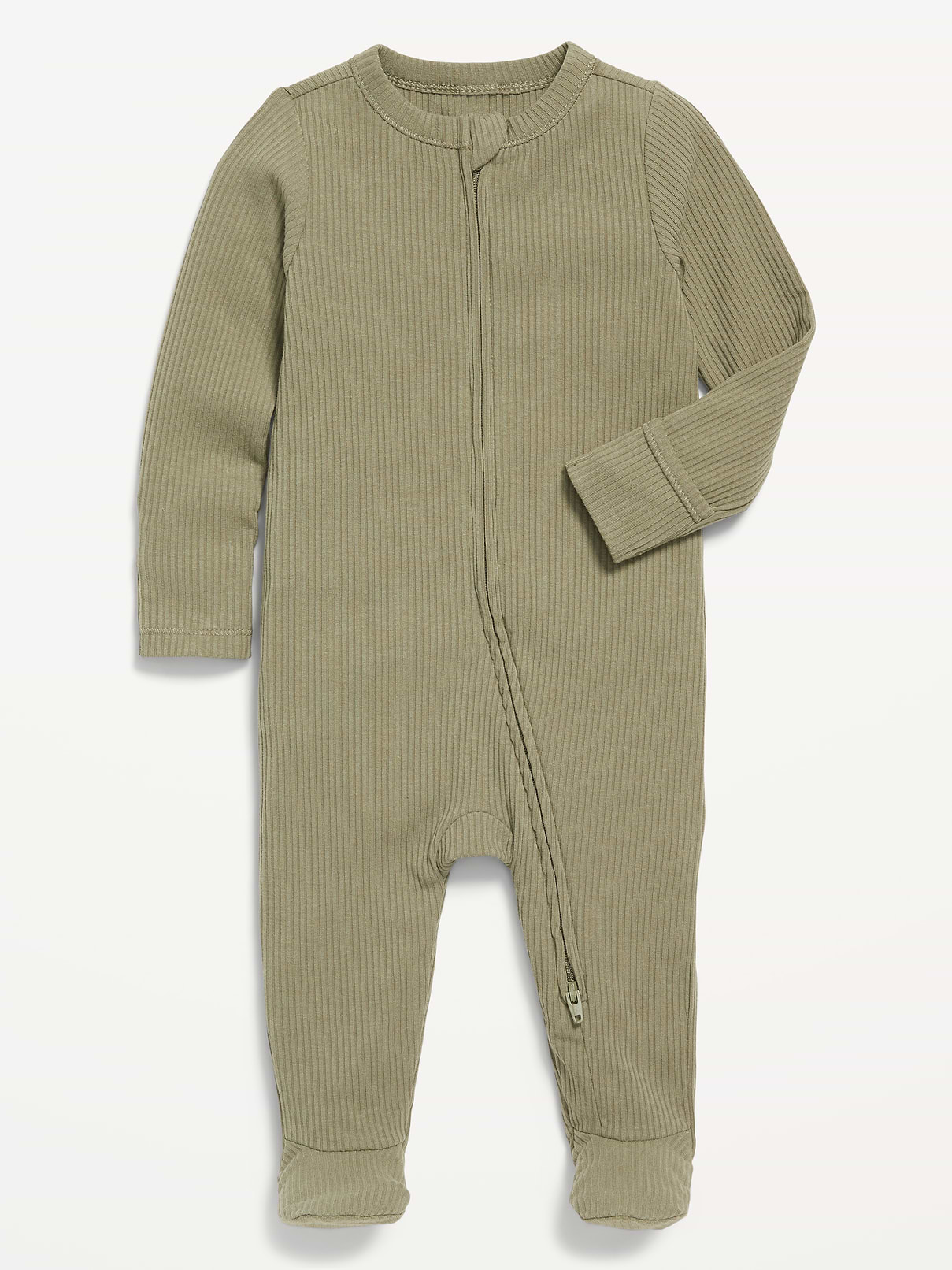 Image number 1 showing, Ribbed 2-Way-Zip Sleep & Play Footed One-Piece for Baby