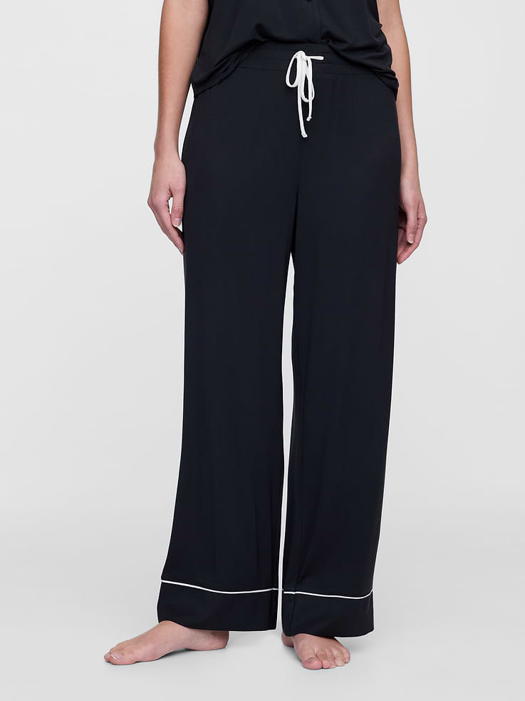 Image number 3 showing, Modal Wide-Leg PJ Pants