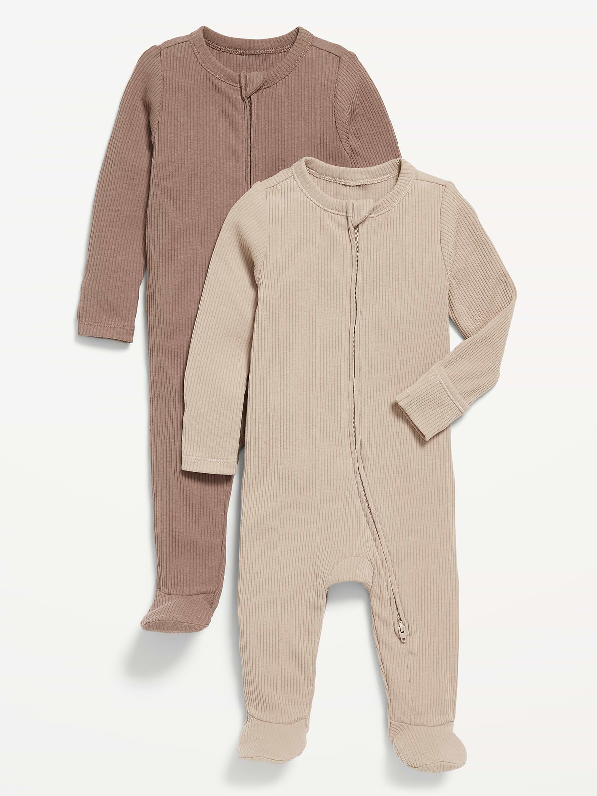 Image number 1 showing, Unisex 2-Way-Zip Sleep & Play Footed One-Piece 2-Pack for Baby