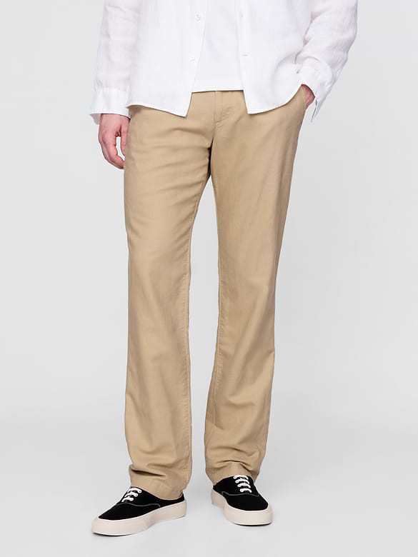 Linen-Cotton Khakis