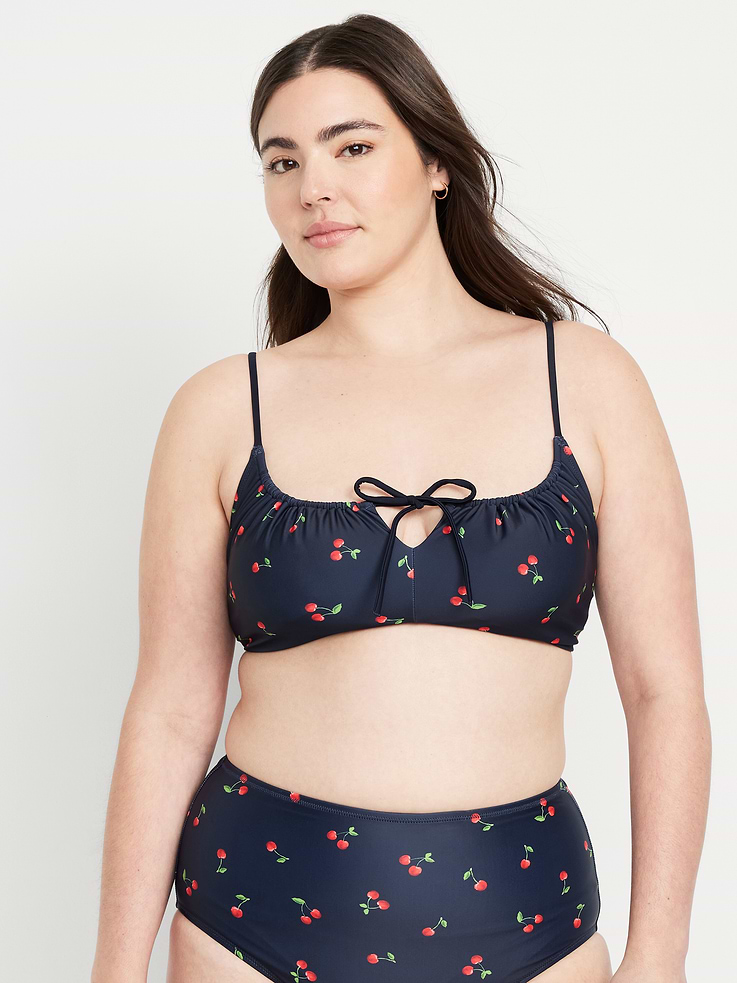 Image 5 of 9, Matte Ruched Bikini Swim Top