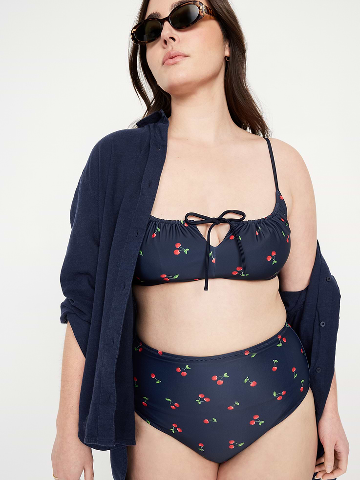 Image 3 of 9, Matte Ruched Bikini Swim Top