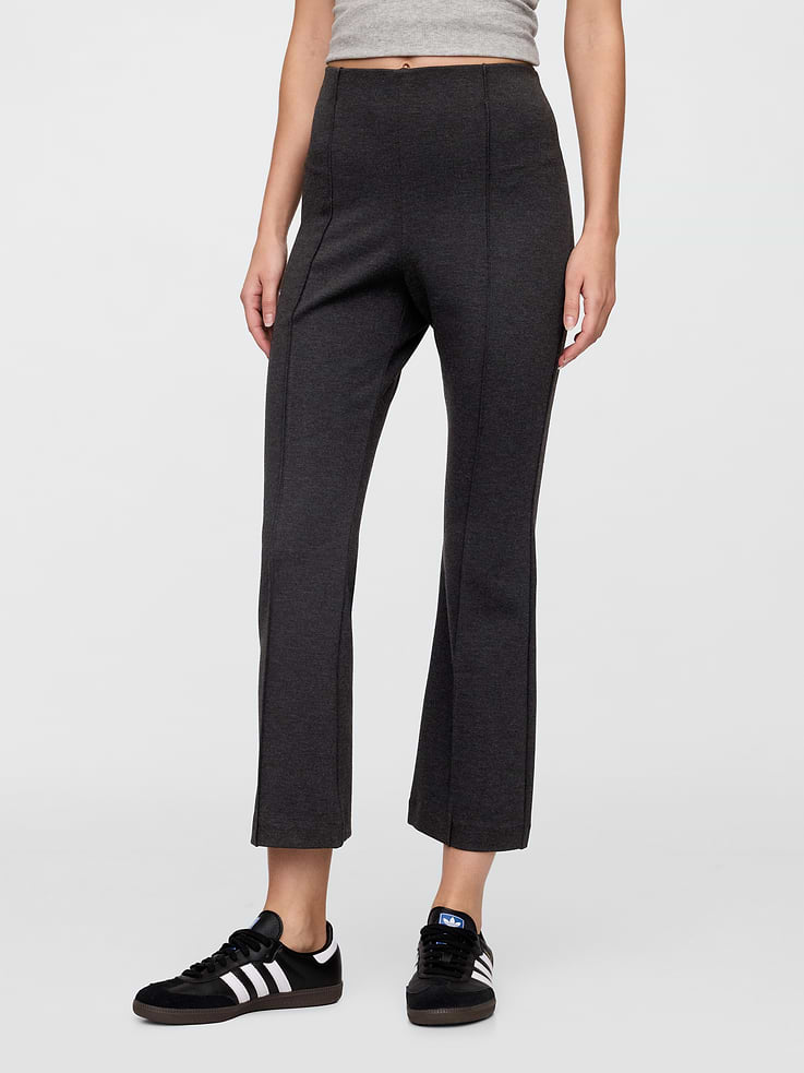 Image number 2 showing, High Rise Ponte Flare Crop Pants