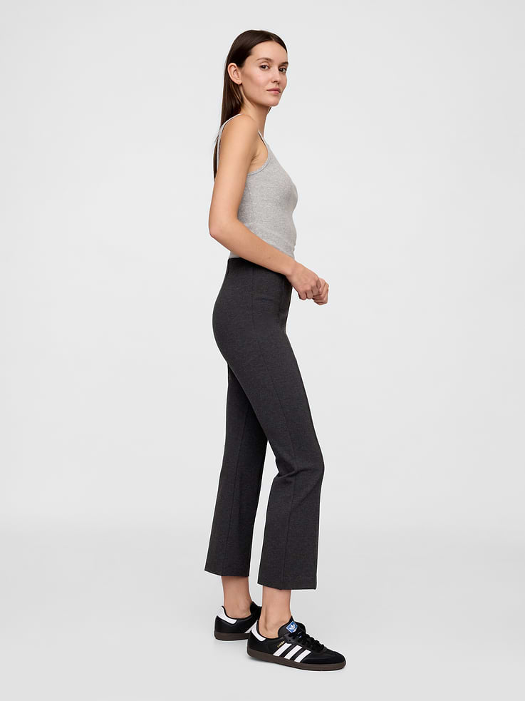 Image number 3 showing, High Rise Ponte Flare Crop Pants