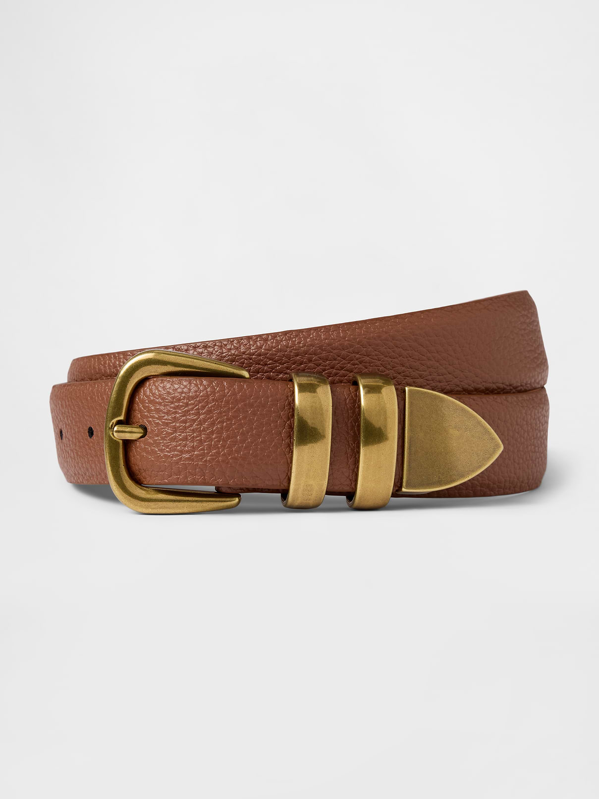 Image number 1 showing, Pebbled Leather Belt
