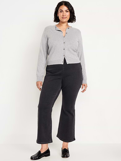 Image number 7 showing, High-Waisted Weekender Pull-On Crop Flare Jeans