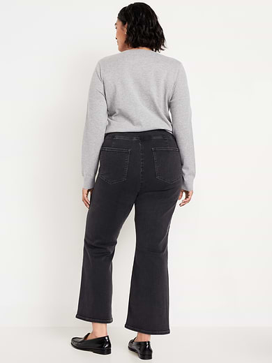 Image number 8 showing, High-Waisted Weekender Pull-On Crop Flare Jeans
