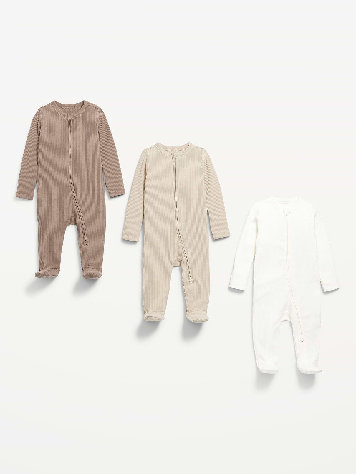 Image number 4 showing, Unisex 2-Way-Zip Sleep & Play Footed One-Piece 3-Pack for Baby