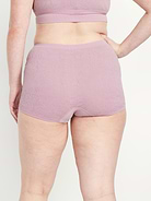 Image number 6 showing, Mid-Rise Seamless Lace Boyshort Underwear