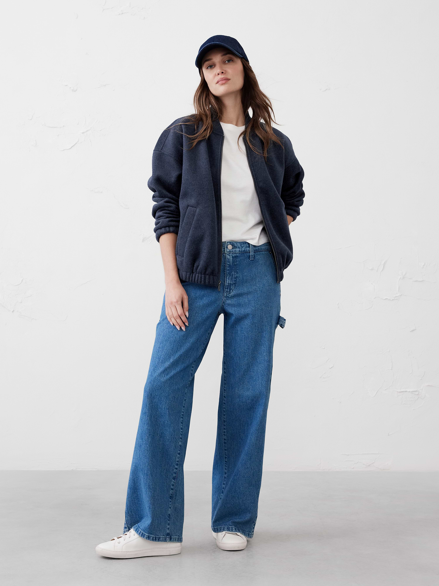 Banana Republic Knit Melton Bomber Jacket INTERNATIONAL SHIPPING