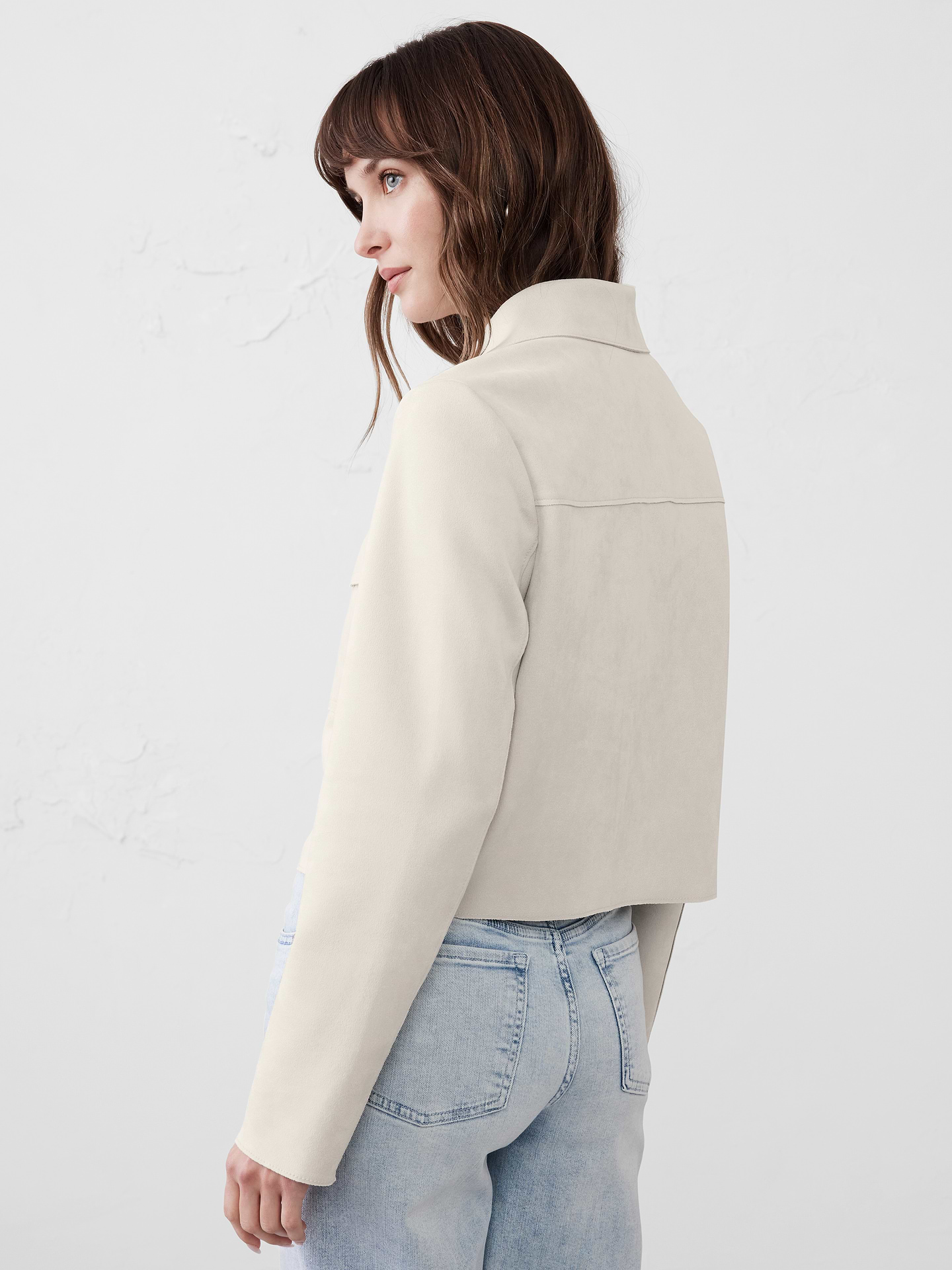 Image number 2 showing, Vegan Suede Cropped Jacket