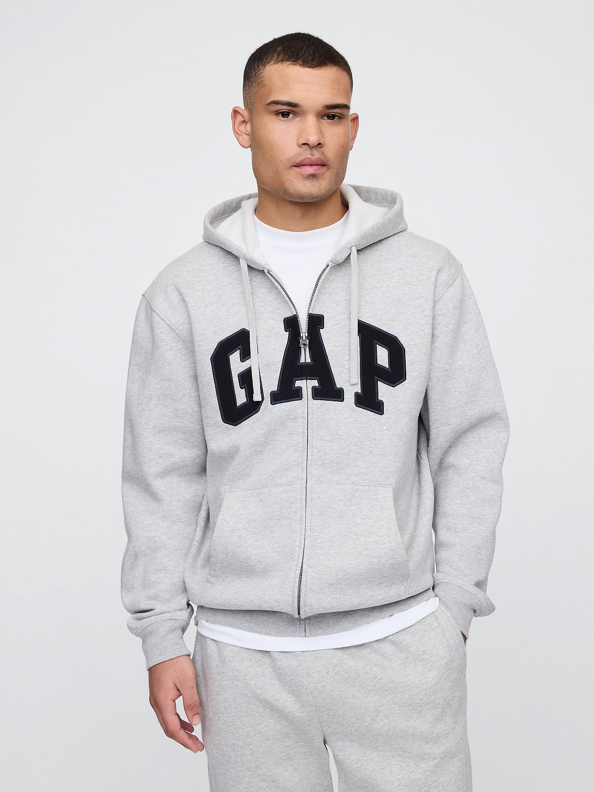 Relaxed Gap Logo Zip Hoodie | Gap Factory