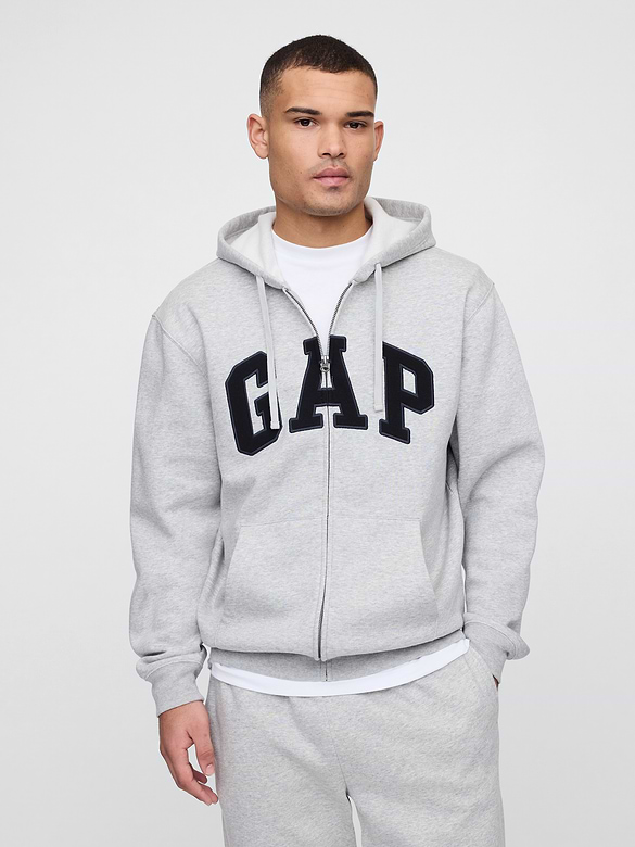 Relaxed Gap Logo Zip Hoodie