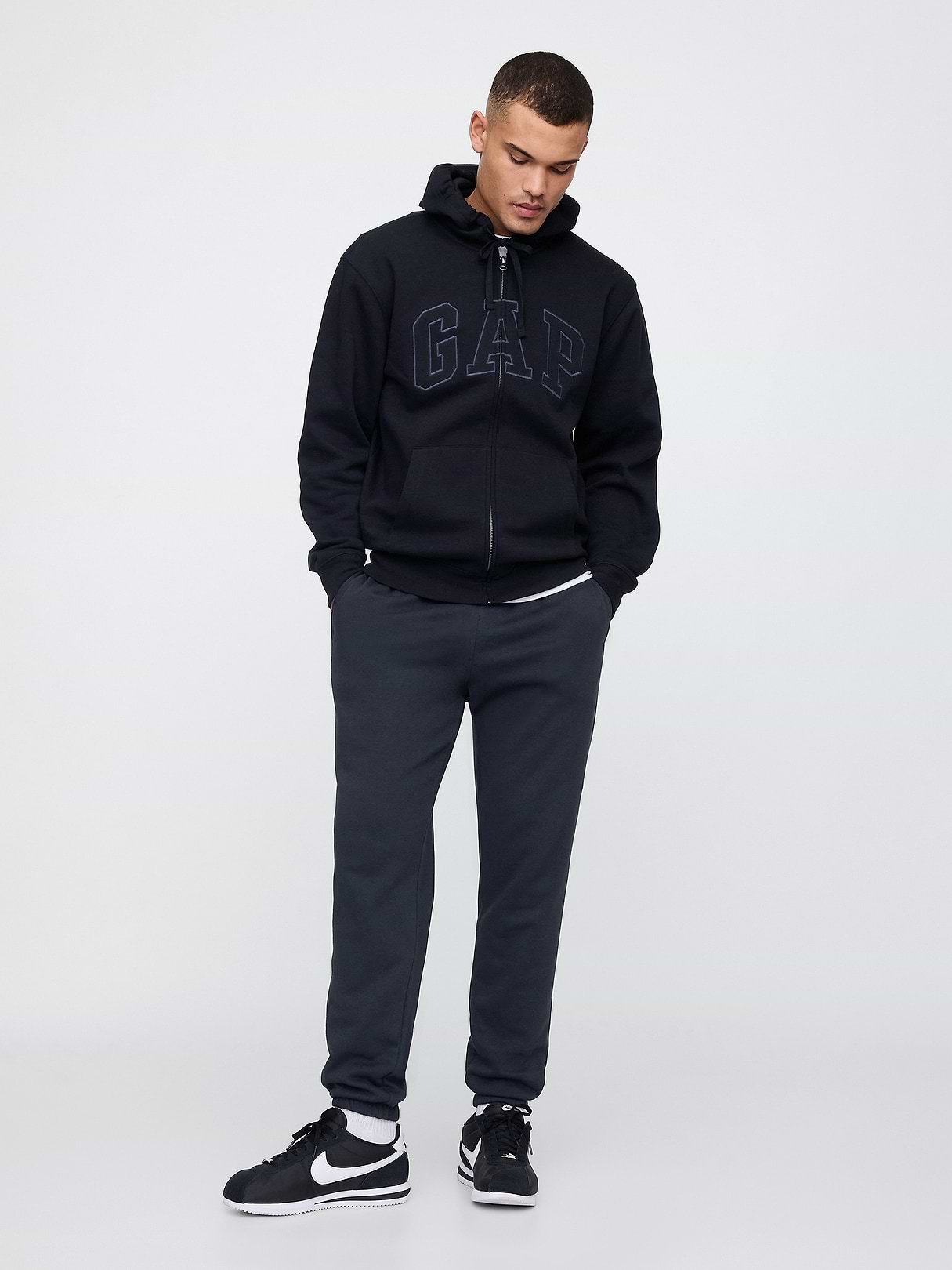 Relaxed Gap Logo Zip Hoodie | Gap Factory