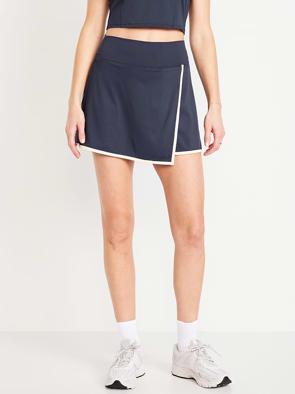 Jupe-short PowerSoft à taille haute et devant portefeuille décoratif