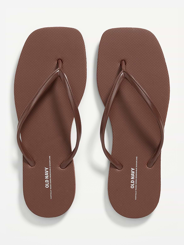 Square Toe Flip-Flop Sandals