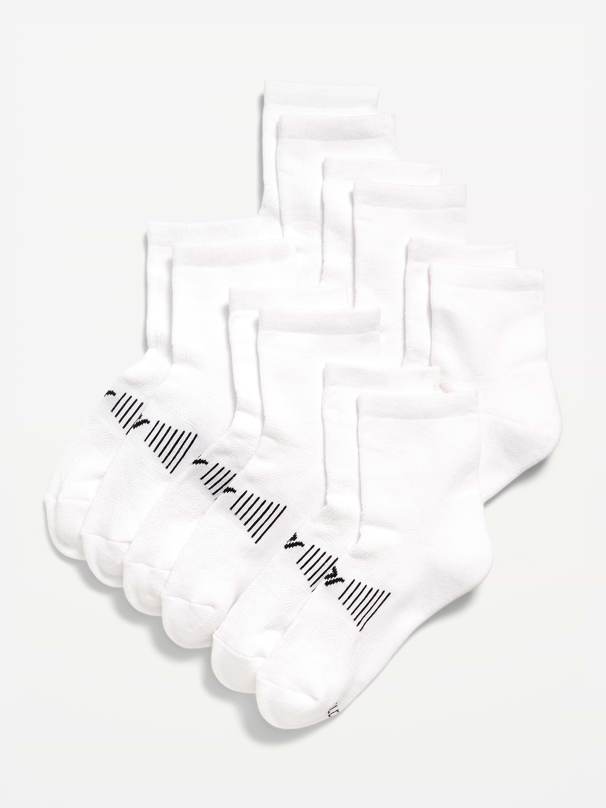 Image number 1 showing, Gender-Neutral Quarter Crew Go-Dry Socks 6-Pack for Kids