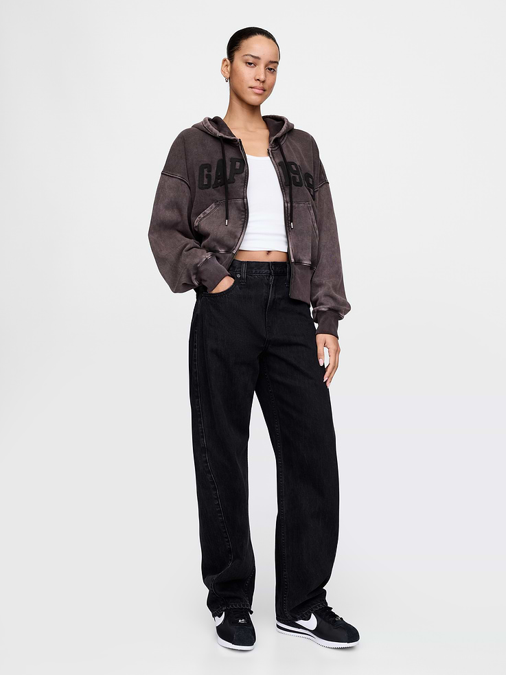 Image number 2 showing, VintageSoft Wedge Zip Hoodie