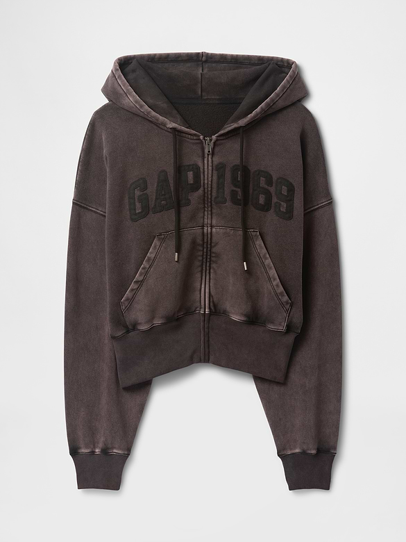 VintageSoft Wedge Zip Hoodie