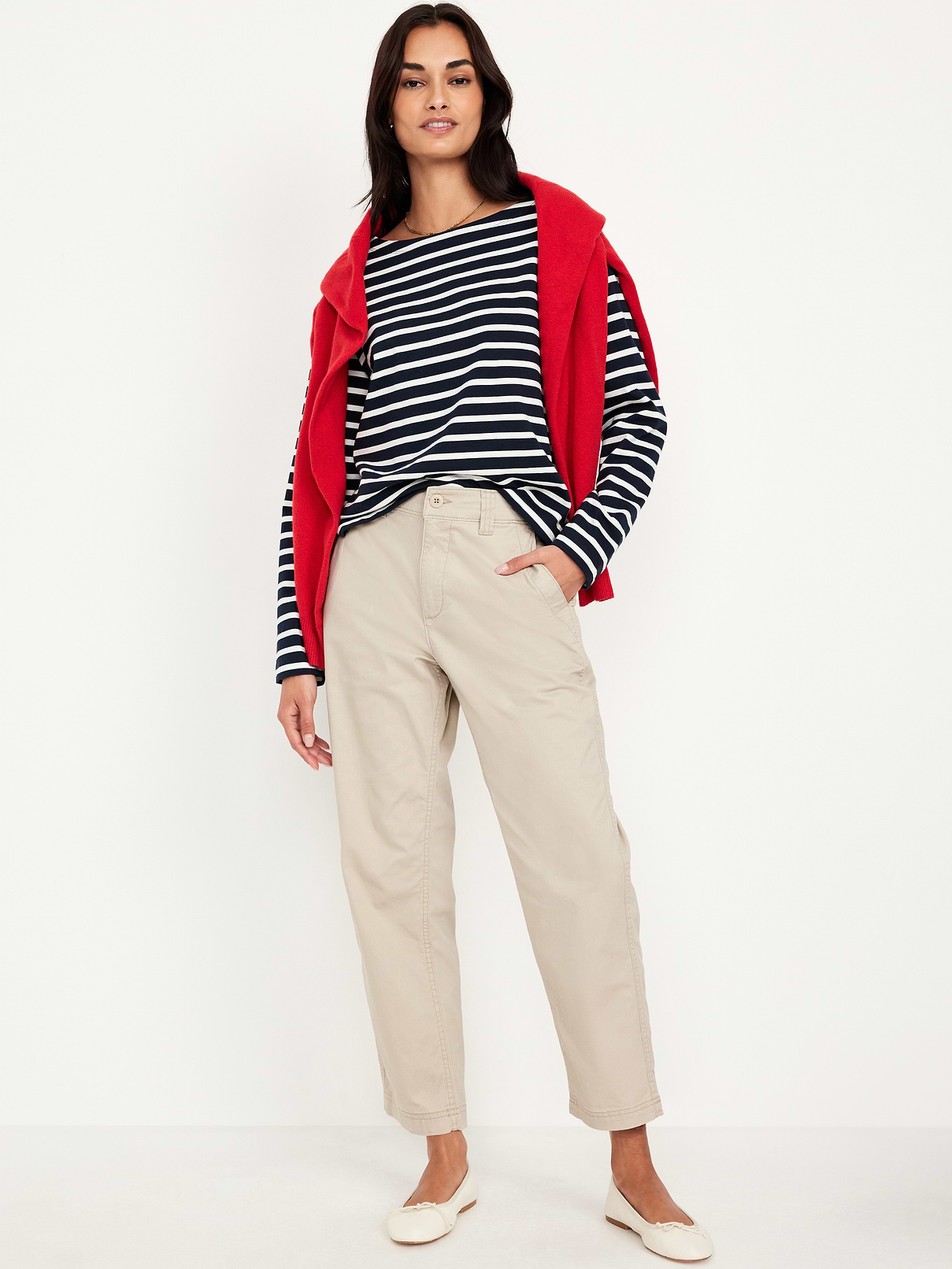 Image number 1 showing, High-Waisted OGC Chino Tapered Straight Pants