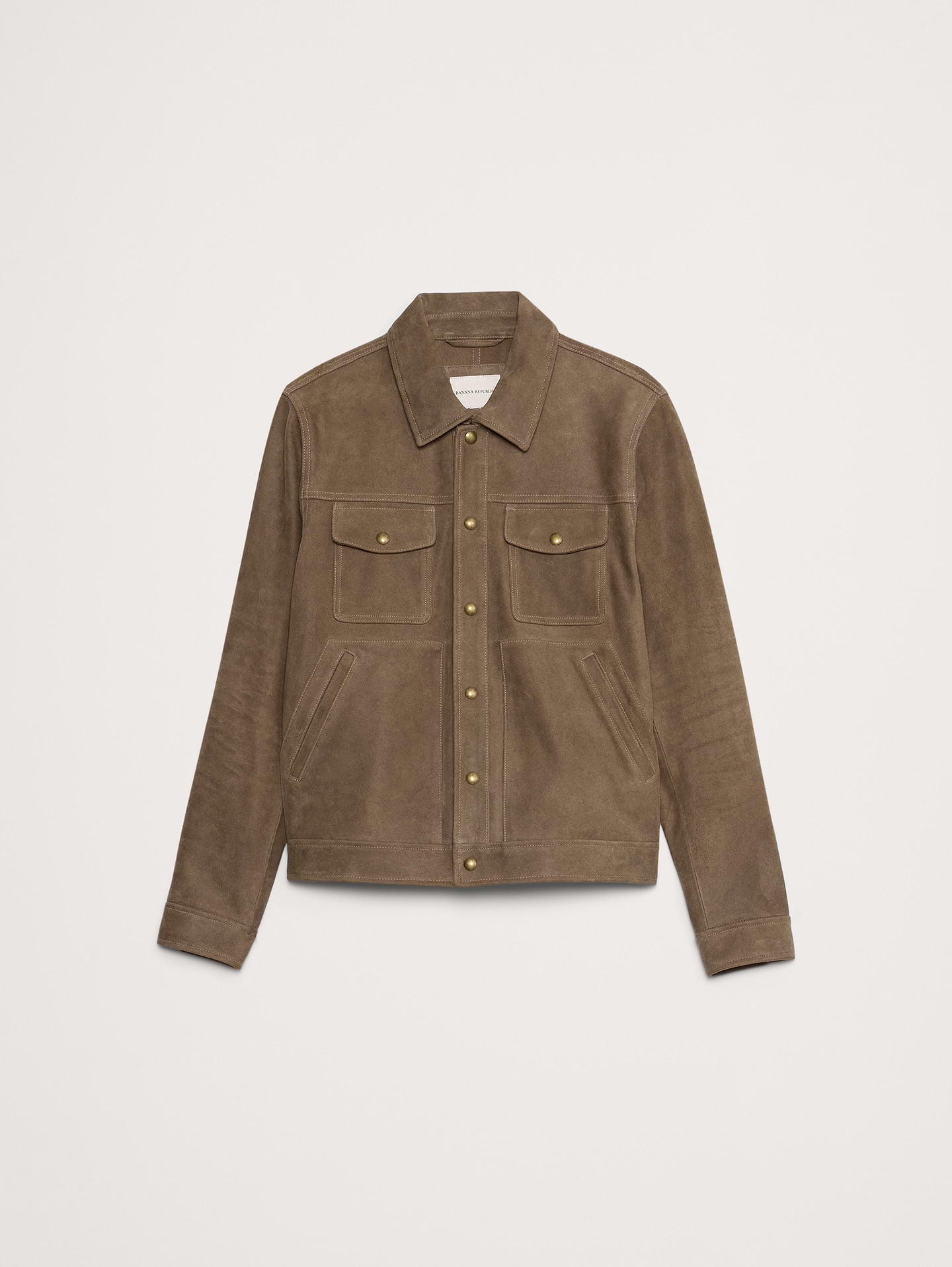 Image number 5 showing, Nubuck Leather Trucker Jacket