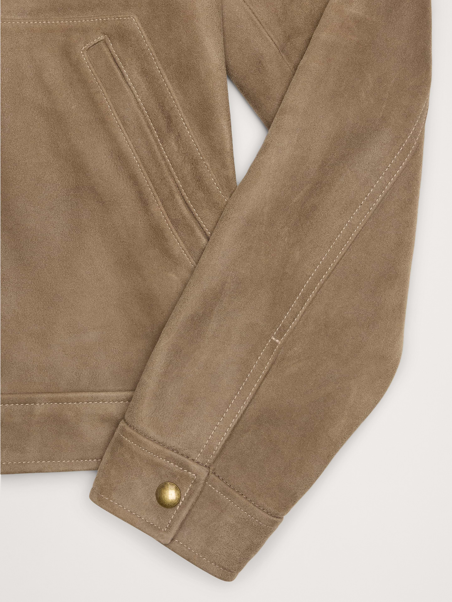 Image number 7 showing, Nubuck Leather Trucker Jacket