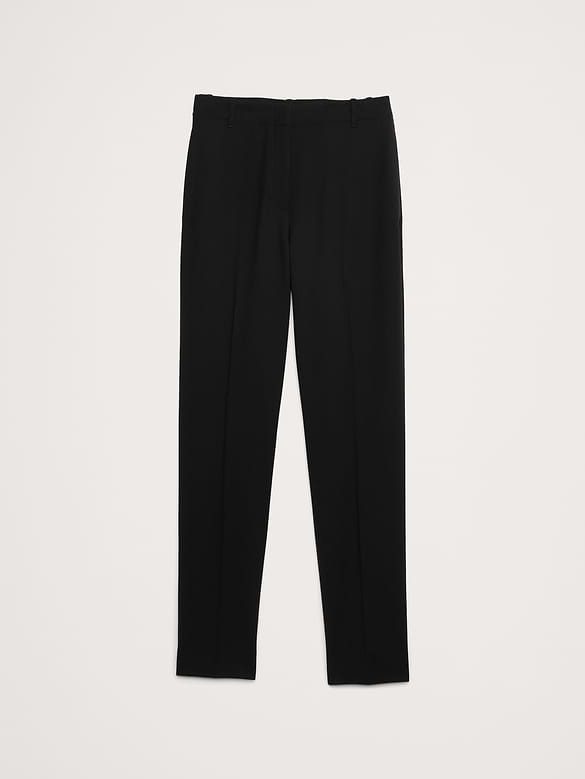Ultra High-Rise Modern Slim Italian Lightweight Wool Ankle Pant