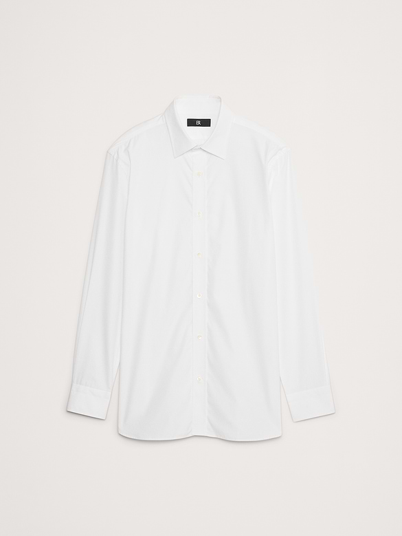 Tailored Slim-Fit Premium Cotton Poplin Dress Shirt
