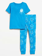 L'image numéro 1 présente Pyjama ajusté à imprimé pour tout-petit et bébé