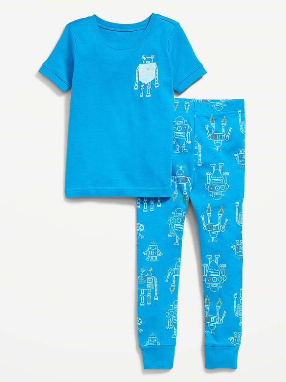 Snug-Fit Graphic Pajama Set for Toddler & Baby